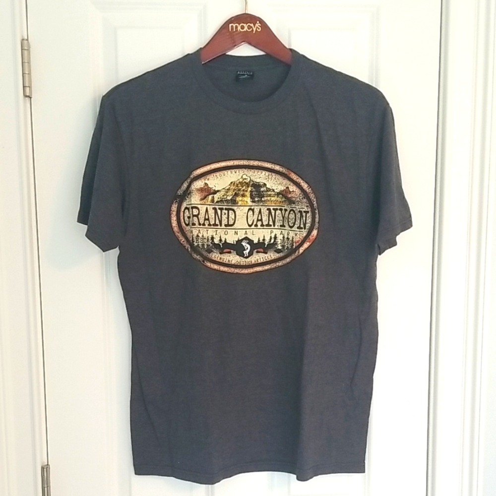 Grand Canyon Graphic T-Shirt, Men's L, Dark Gray